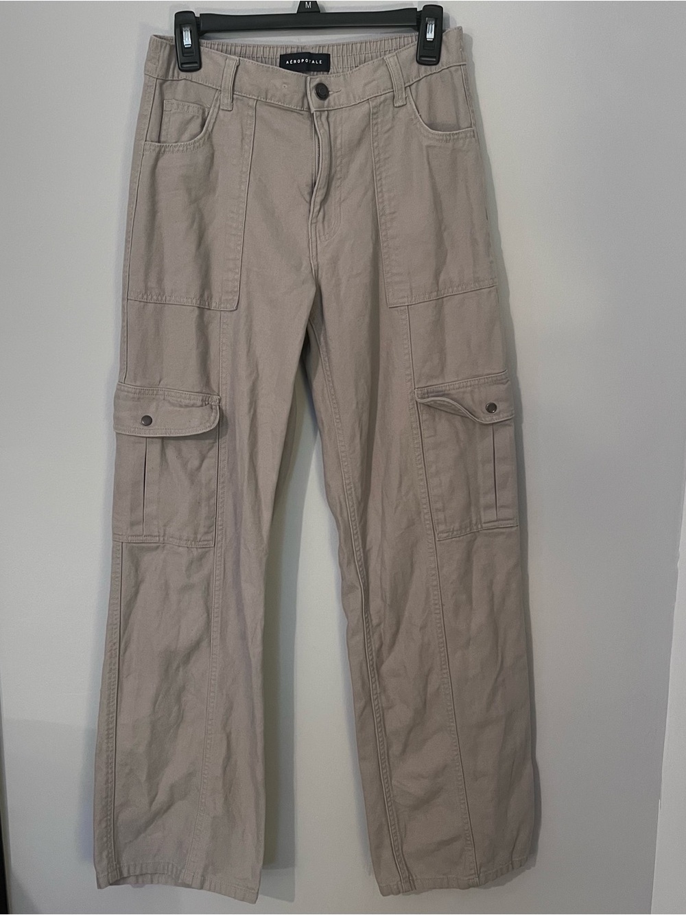 Aeropostale Women’s 100% Cotton Beige Cargo Pants Size S